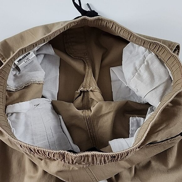 West49 Men's Twill Jogger Pant Tan Cotton Stretch Elastic Waistband Size Large - Picture 6 of 13